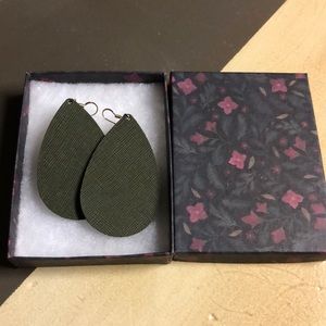 Nickel & Suede Leather Earrings